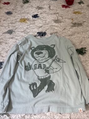 GAP 4 Years Toddler Long-Sleeve Bear Graphic Tee -